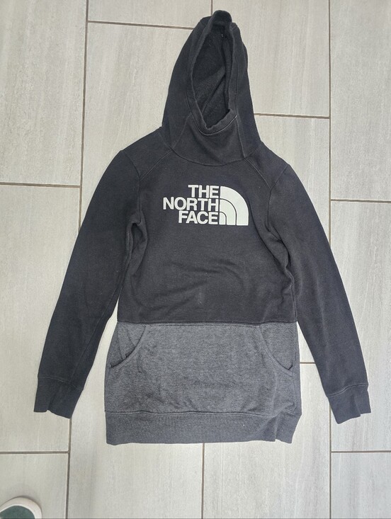 The North Face Sweaters - The North Face Womens Hoodie Small Black Gray Logo Pullover Sweatshirt